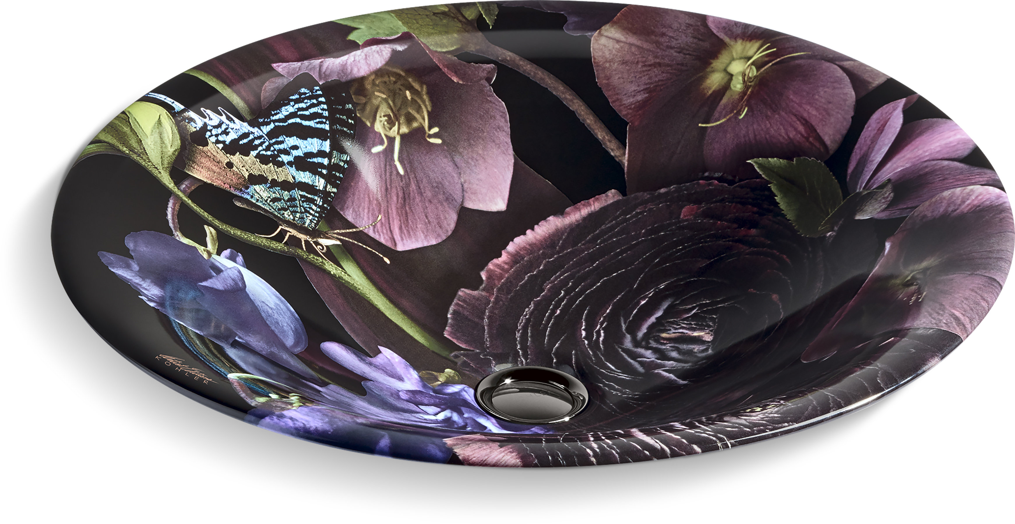 Kohler Dutchmaster Midnight Floral Carillon ARTIST EDITIONS Round